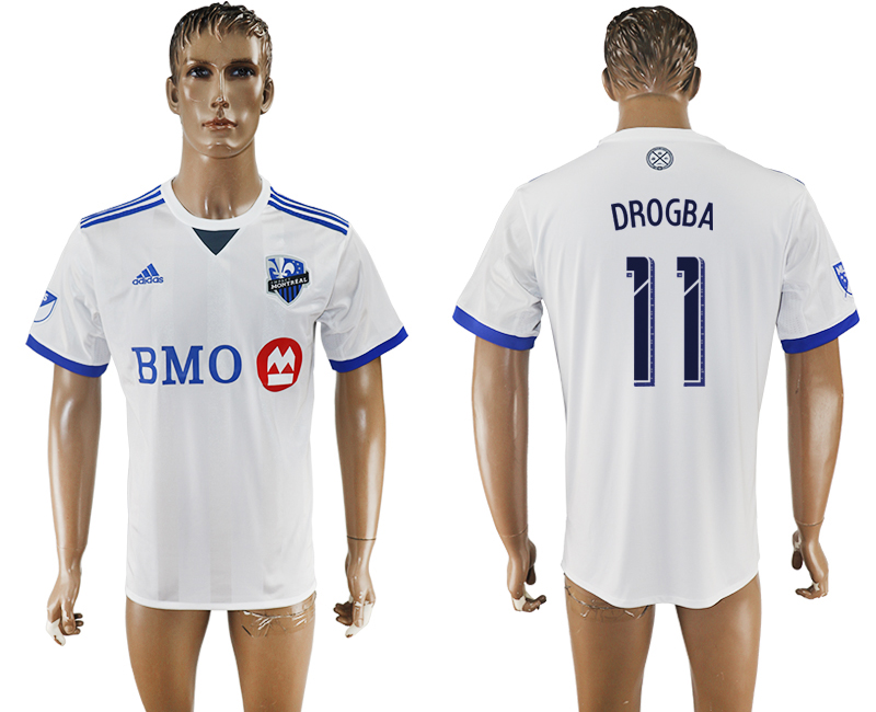 2017-2018 Montreal Impact DROGBA #11 football jersey white