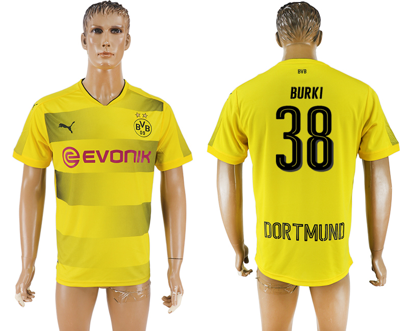 2018 Borussia Dortmund BURKI #38 FOOTBALL JERSEY YELLOW