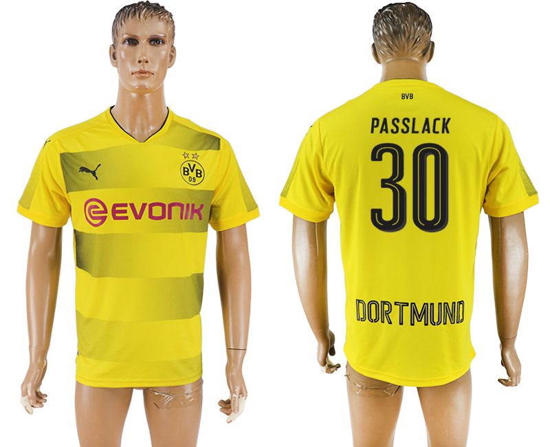 2018 Borussia Dortmund PASSLACK #30 FOOTBALL JERSEY YELLOW