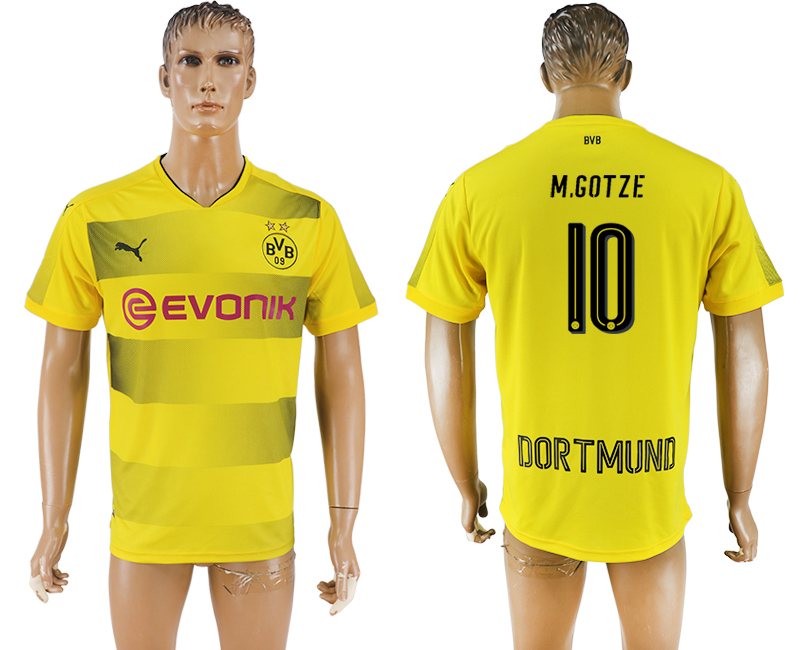 2018 Borussia Dortmund M.GOTZE #10 FOOTBALL JERSEY YELLOW