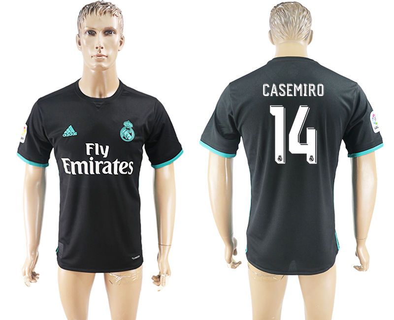 2017-2018 Real Madrid CF CASEMIRO #14 FOOTBALL JERSEY BLACK