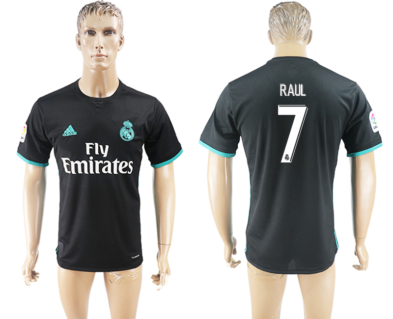 2017-2018 Real Madrid CF RAUL #7 FOOTBALL JERSEY BLACK