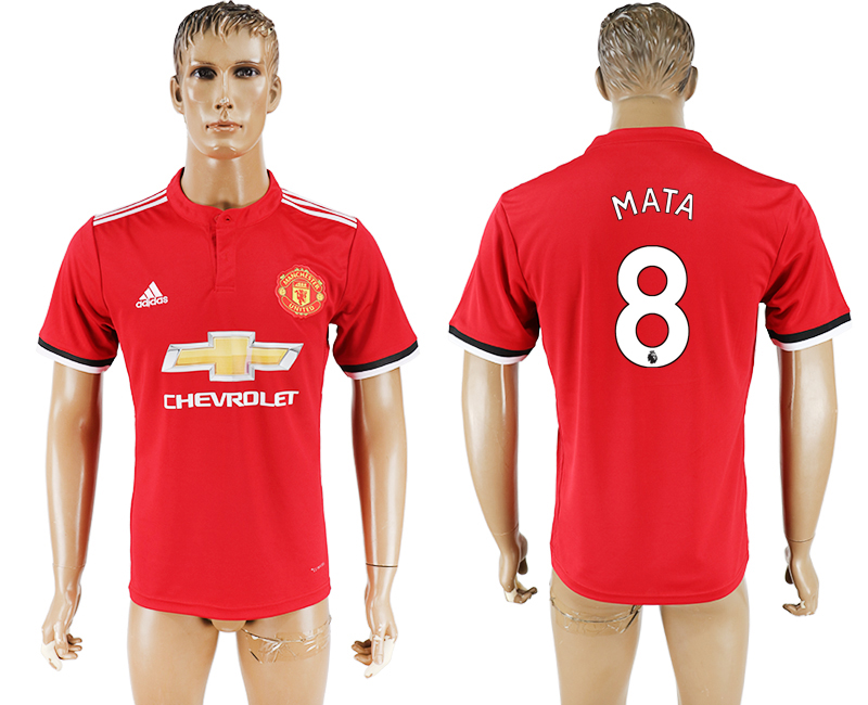 2017-2018 Manchester United MATA #8 football jersey red