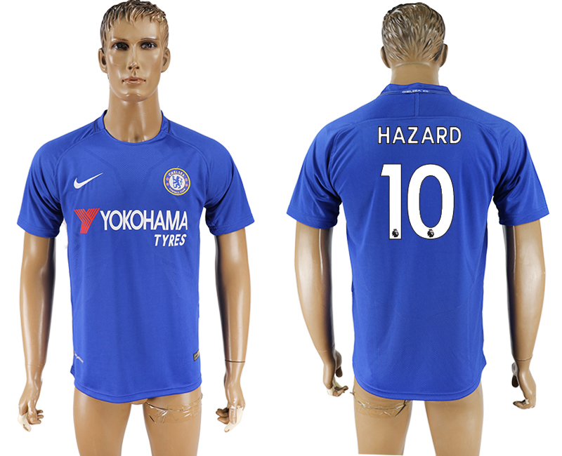 2017-2018 Chelsea Football Club HAZARD #10 football jersey blue