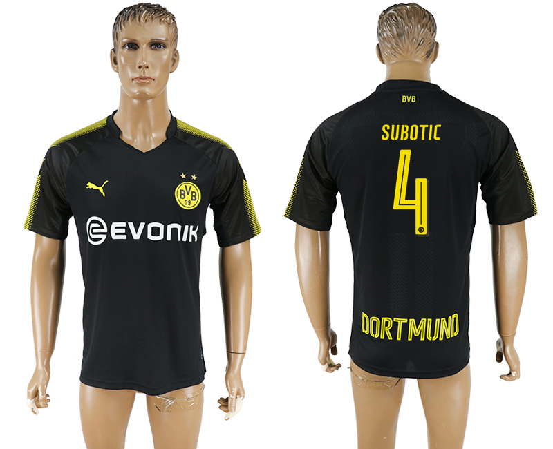 2018 Borussia Dortmund SUBOTIC #4 FOOTBALL JERSEY BLACK