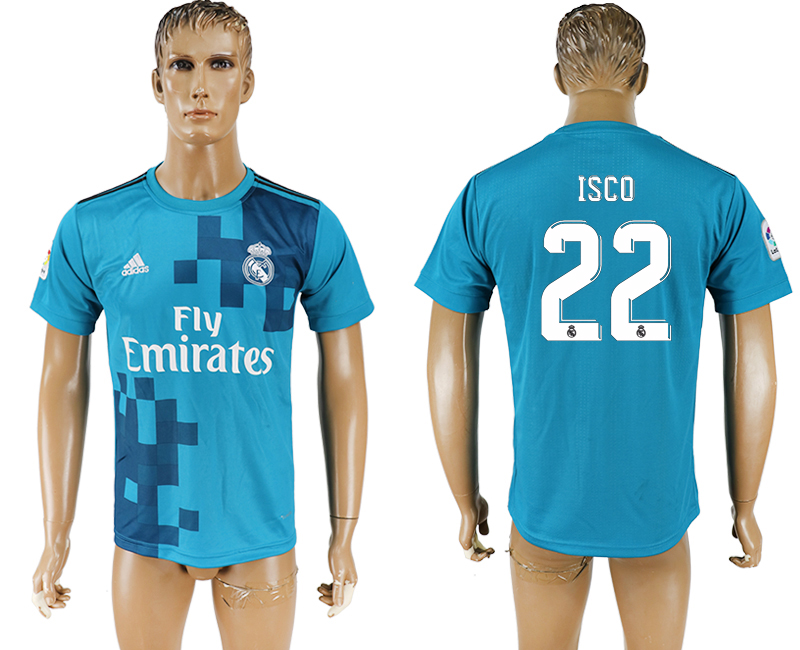 2017-2018 Real Madrid CF ISCO #22 FOOTBALL JERSEY BLUE