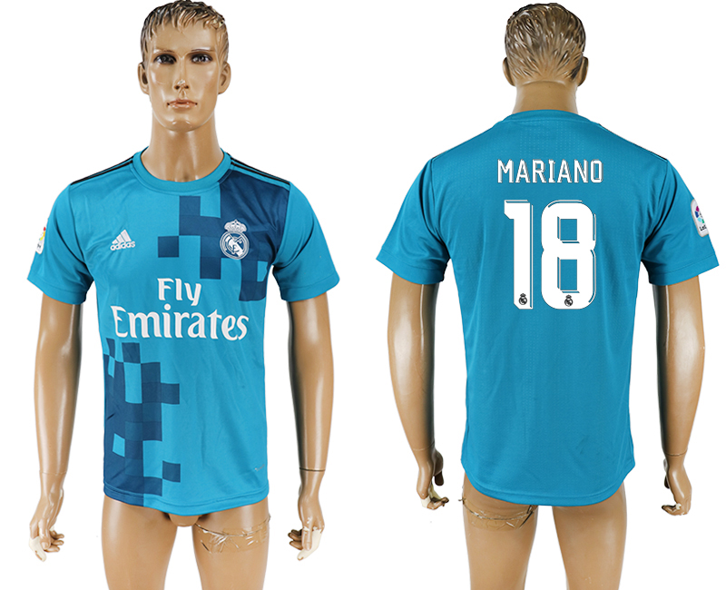 2017-2018 Real Madrid CF MARIANO #18 FOOTBALL JERSEY BLUE