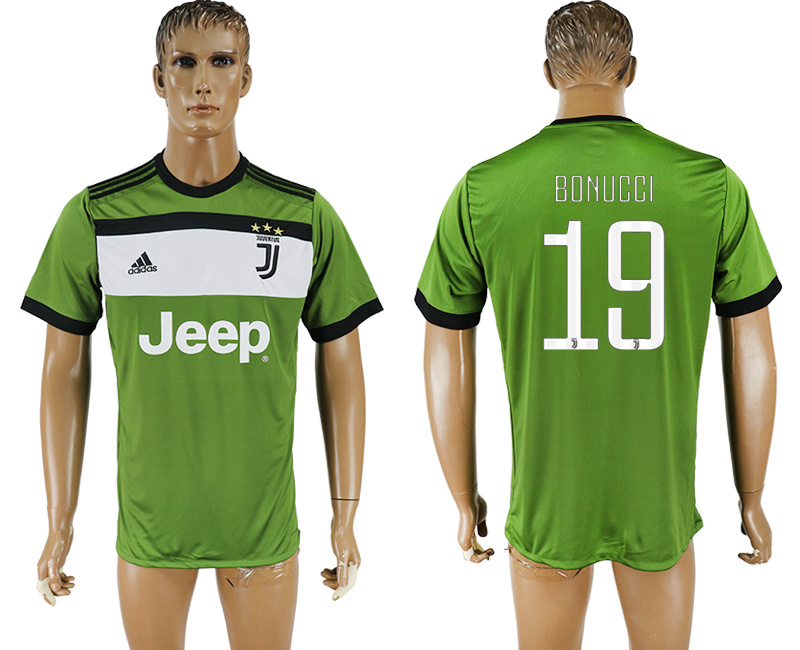 2017-2018 Juventus F.C. BONUCCI #19 football jersey green