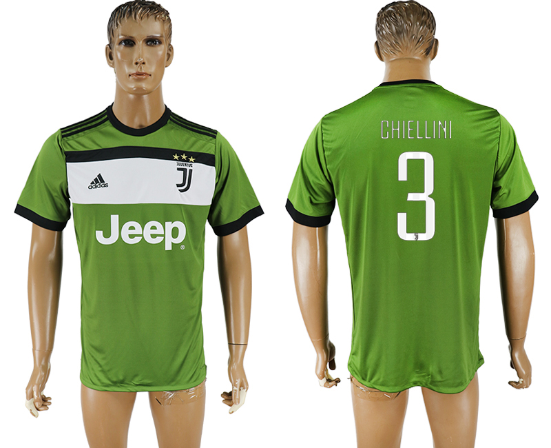 2017-2018 Juventus F.C. CHIELLINI #3 football jersey green