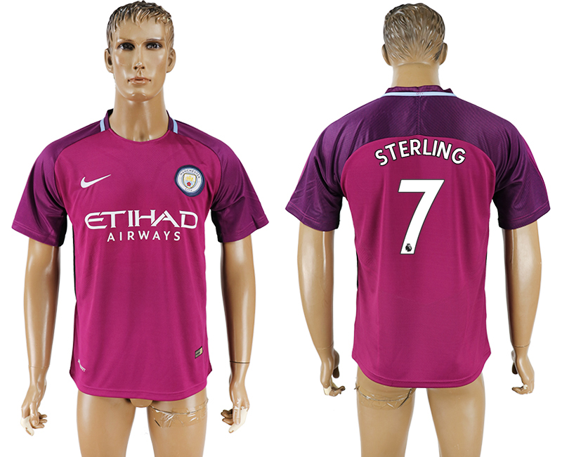 2017-2018 Manchester City F.C. STERLING #7 football jersey purpl