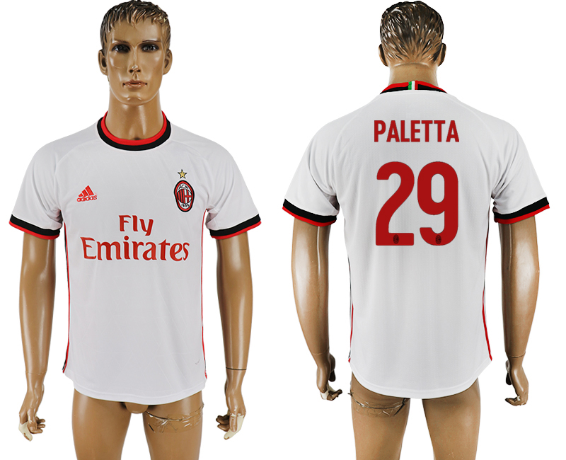 2017-18 football jersey  AC MILAN PALETTA #29 WHITE