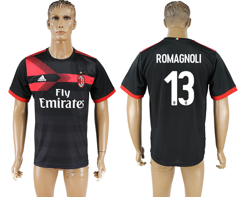 2017-18 football jersey  AC MILAN ROMAGNOLI #13