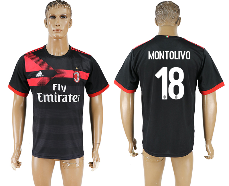 2017-18 football jersey  AC MILAN MONTOLIVO #18