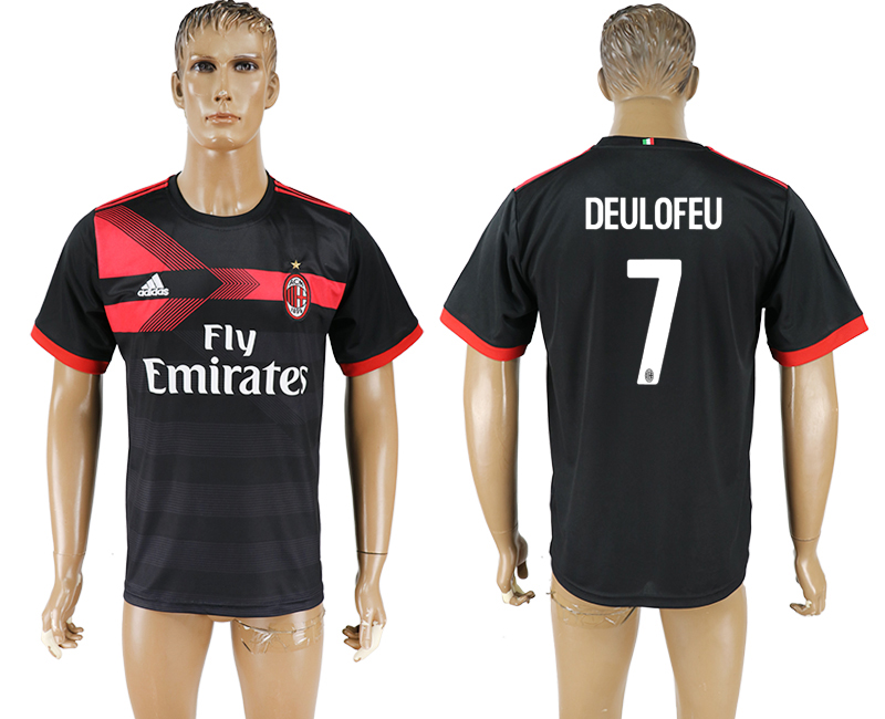2017-18 football jersey  AC MILAN DEULOFEU #7