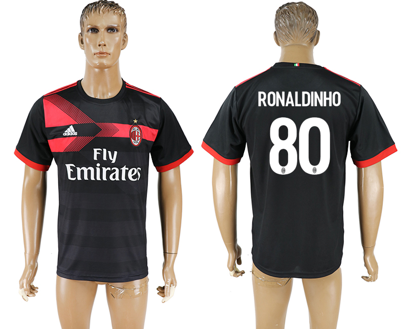 2017-18 football jersey  AC MILAN RONALDINHO #80