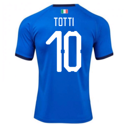 2018-19 Maillot Italie domicile (totti 10) Bleu