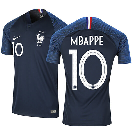 2018/2019  French World Cup MBAPPE,double star championship jersey blue