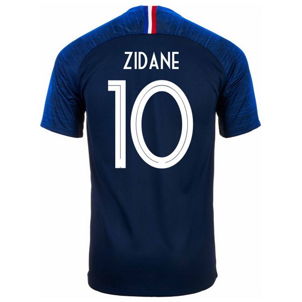 Maillot France Domicile Zidane 2018 Bleu