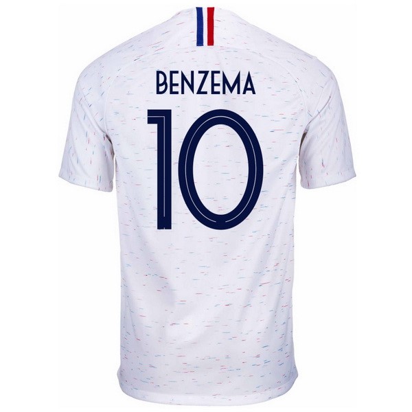 Maillot France Exterieur Benzema 2018 Blanc