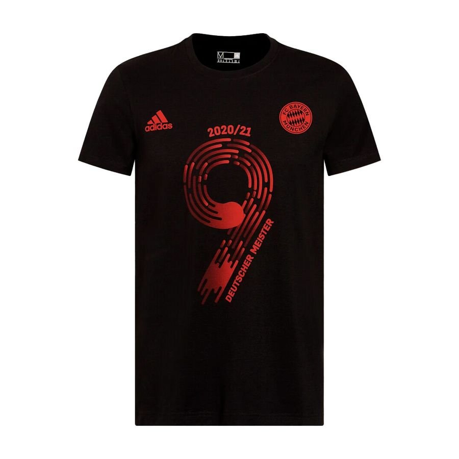 Bayern Munchen Champions T-Shirt 2021 - Black/Scarlet PRE-ORDER