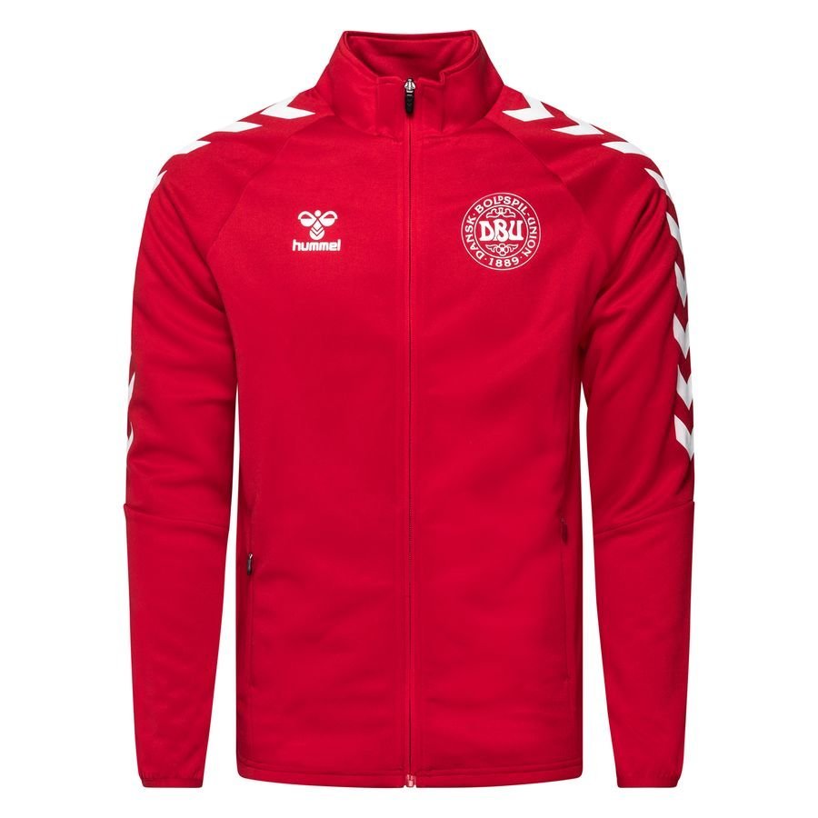 Denmark Jacket Fan Zip EURO 2020 - Tango Red Kids-Kit