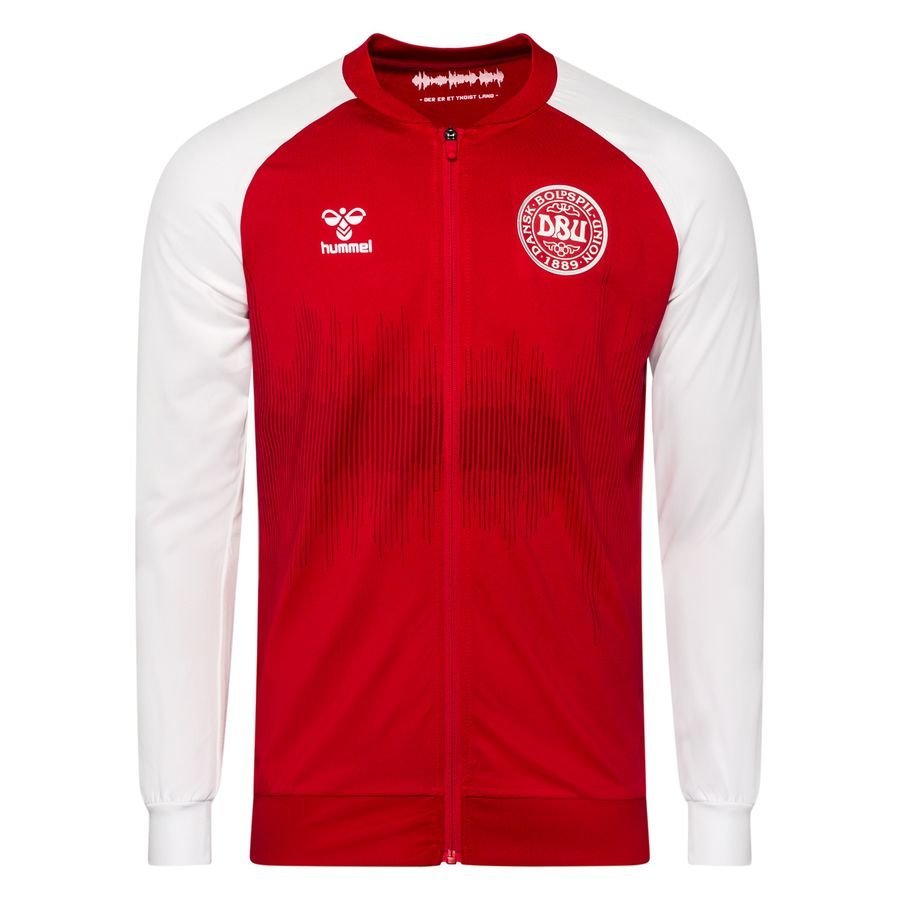 Denmark Jacket Lineup Zip EURO 2020 - Tango Red Kids-Kit