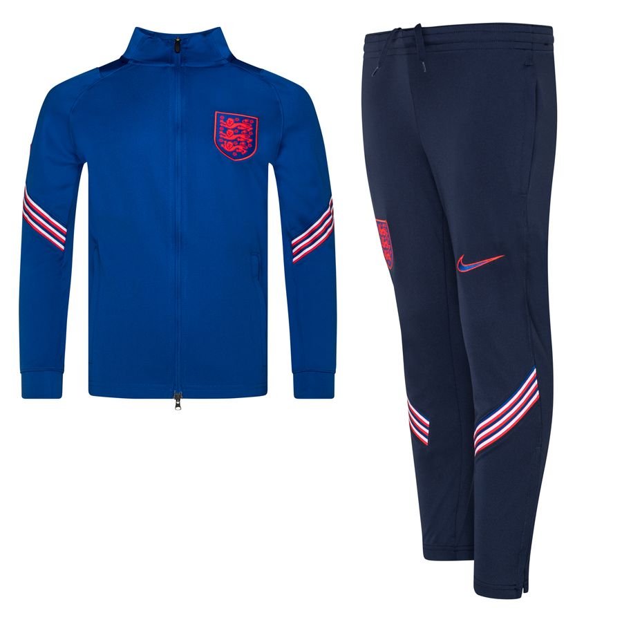 England Tracksuit Dry Strike EURO 2020 - Sport Royal/Midnight Navy/Challenge Red Kids-Kit