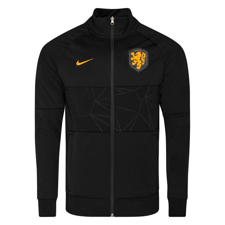 Holland Track Jacket Tracksuit Dry I96 Anthem EURO 2020 - Black/Safety Orange