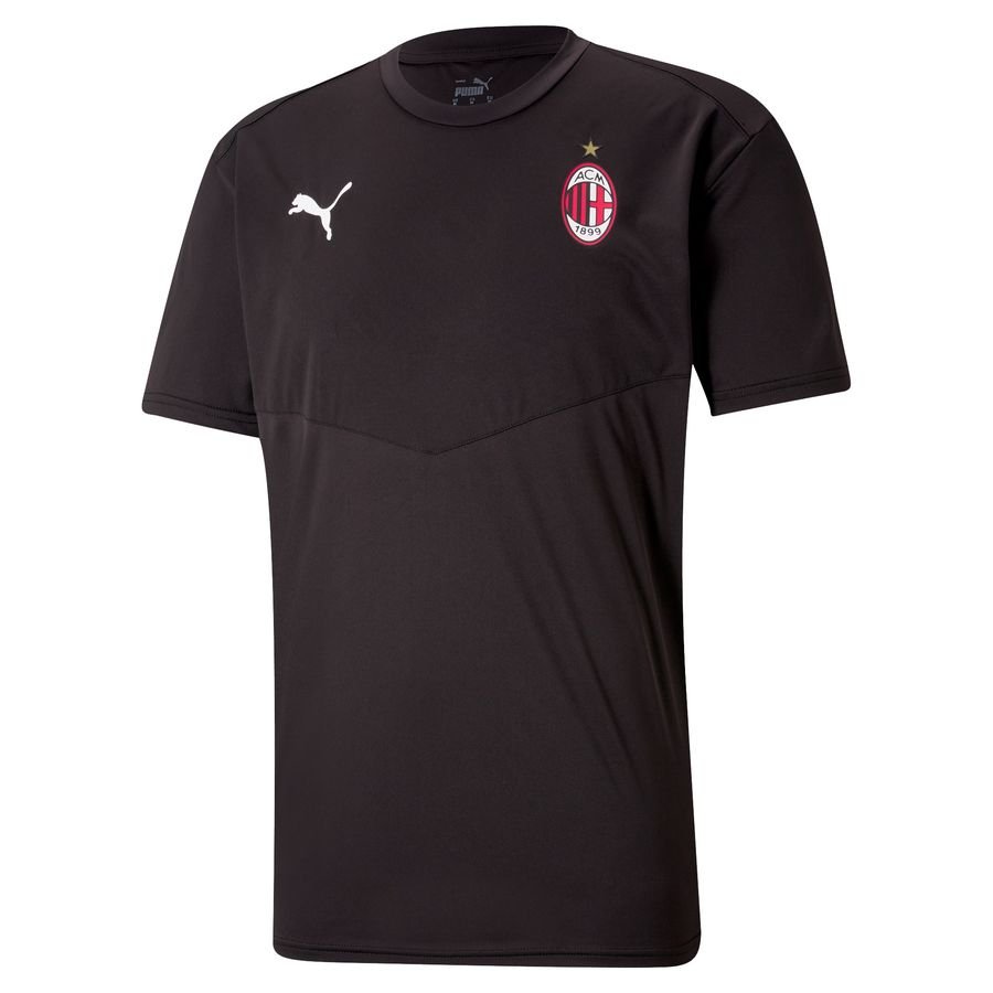 Milan Training T-Shirt Tracksuit Warm Up - Black/Tango Red