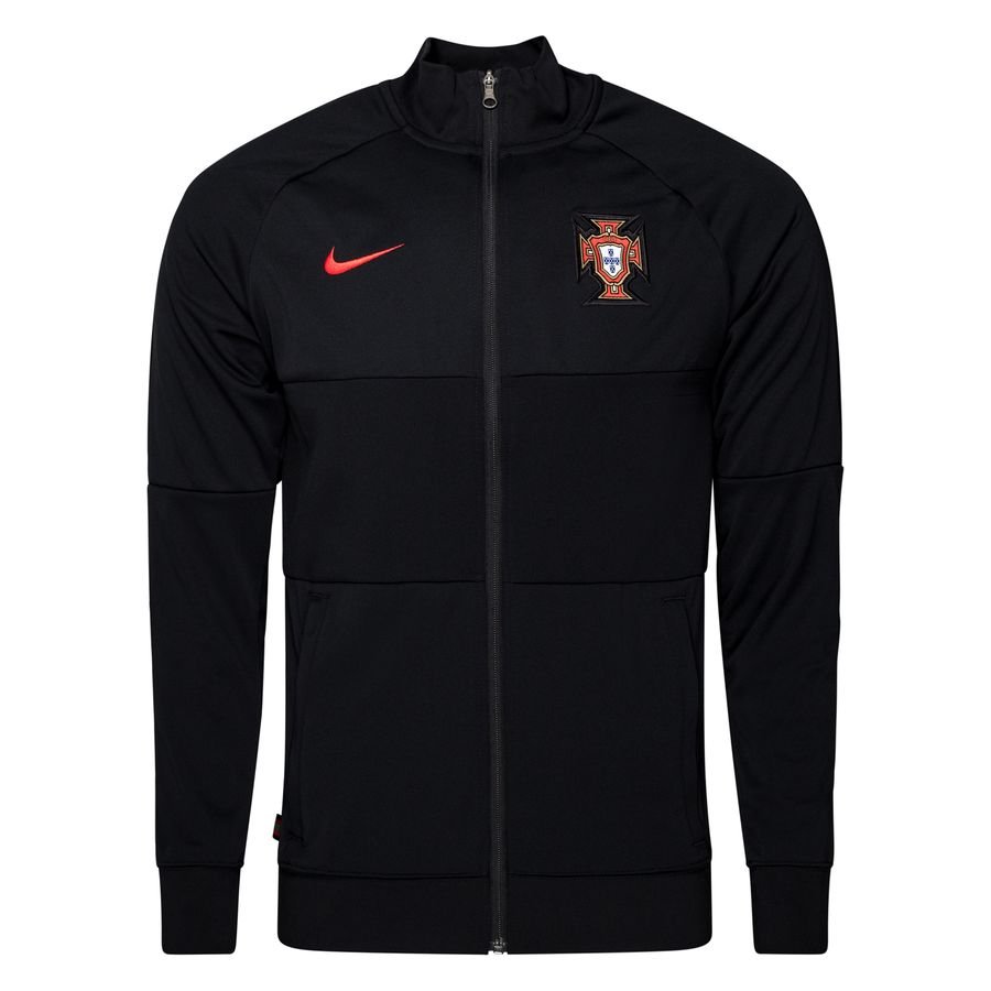Portugal Track Jacket Tracksuit Dry I96 Anthem EURO 2020 - Black/Sport Red