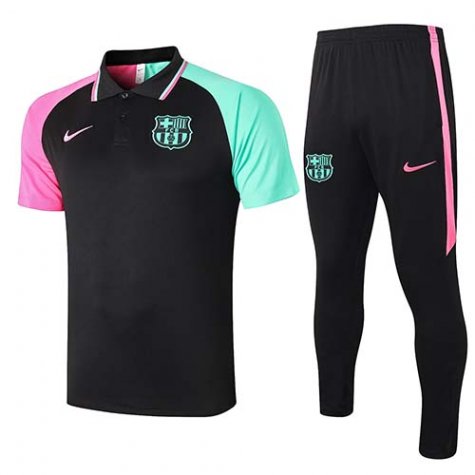 Maillot Polo Barcelone 2020-21 black Green pink