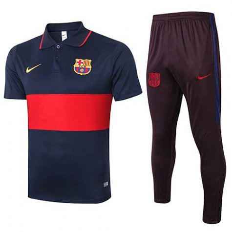 Maillot Polo Barcelone 2020-21 Navy blue rouge