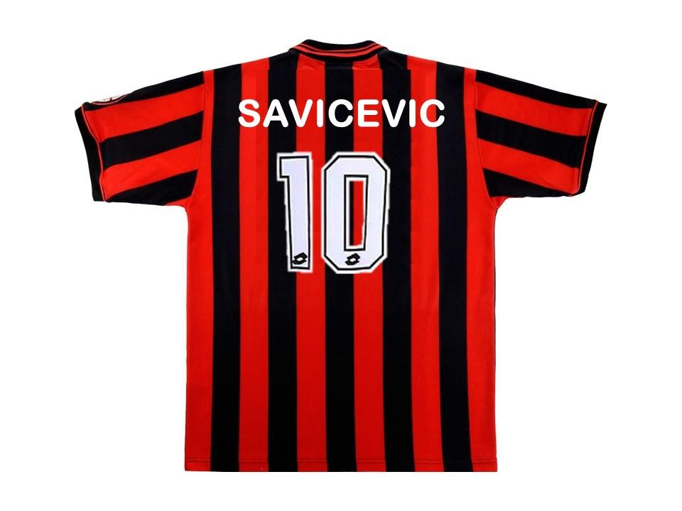 Ac Milan 1996 Savicevic 10 Home Football Shirt Soccer Jersey