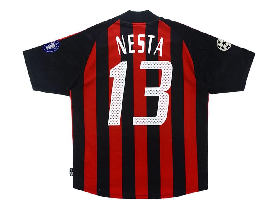 Ac Milan 2002 2003 Nesta 13 Home Football Shirt Soccer Jersey