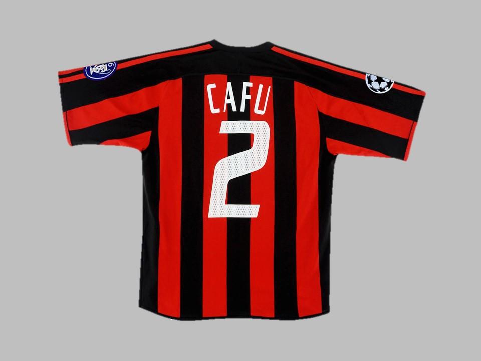 Ac Milan 2003 2004 Cafu 2 Home Shirt Champions League