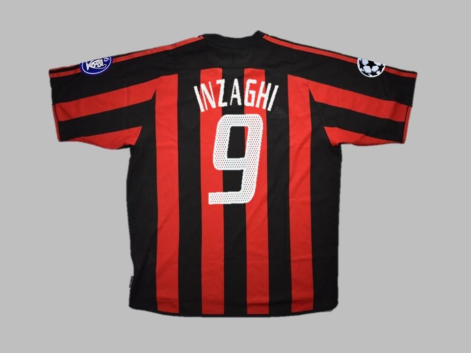 Ac Milan 2003 2004 Inzaghi 9 Home Shirt Champions League