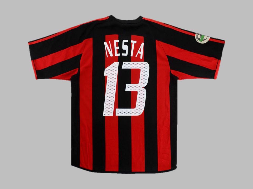 Ac Milan 2003 2004 Nesta 13 Home Shirt Serie A