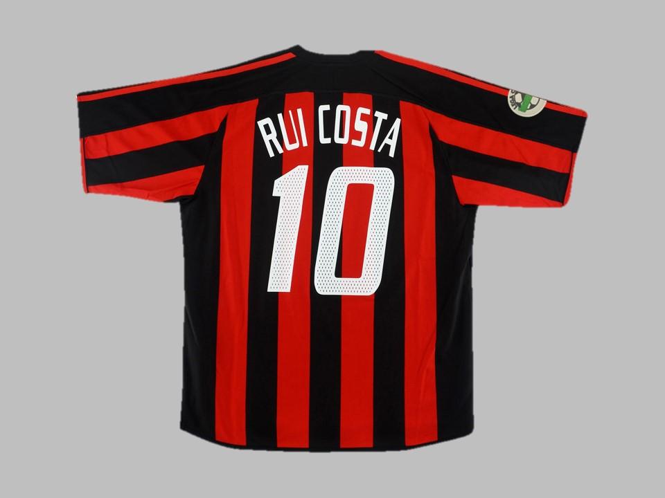 Ac Milan 2003 2004 Rui Costa 10 Home Shirt Serie A