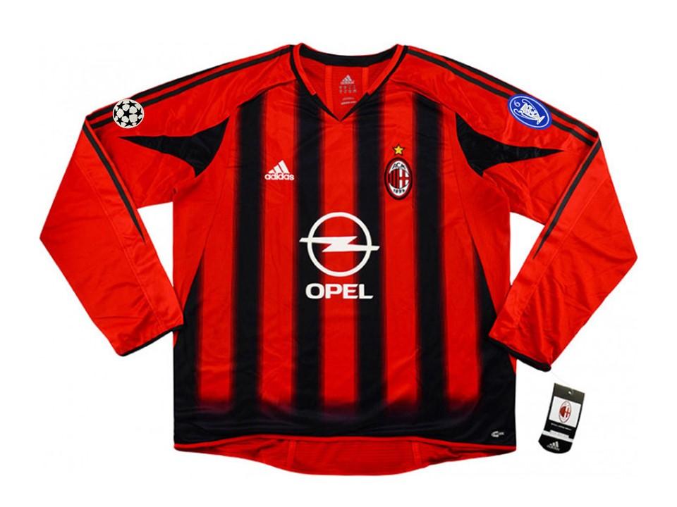 Ac Milan 2004 2005 Long Sleeve Home Football Shirt Soccer Jersey