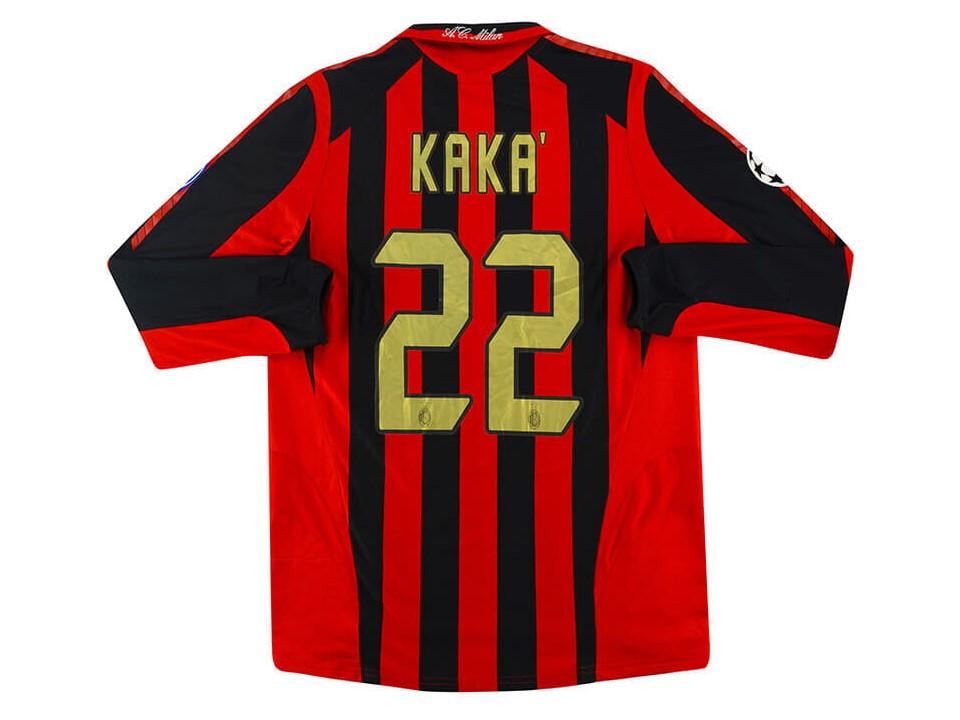 Ac Milan 2005 2006 Kaka 22 Long Sleeve Home Football Shirt Soccer Jersey