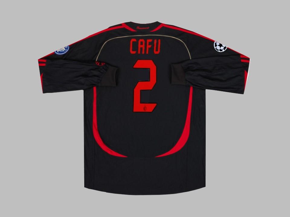 Ac Milan 2006 2007 Away Shirt Long Sleeve Champions League Cafu 2