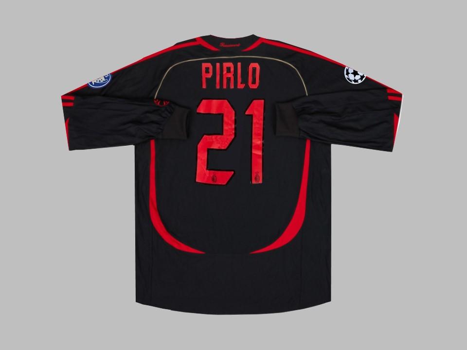 Ac Milan 2006 2007 Away Shirt Long Sleeve Champions League Pirlo 21