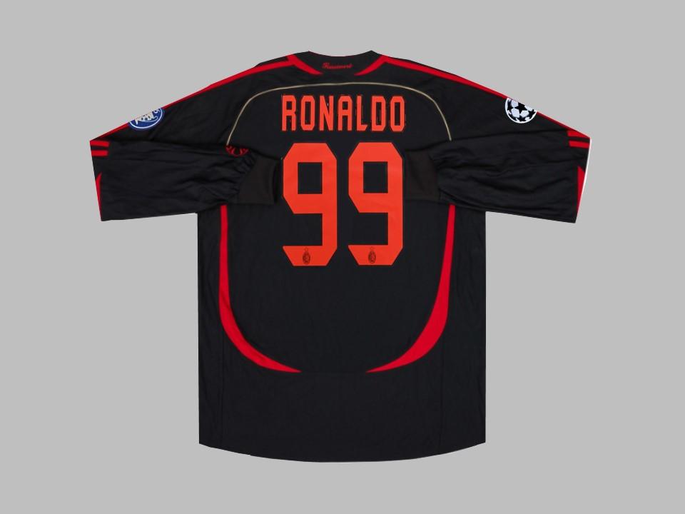 Ac Milan 2006 2007 Away Shirt Long Sleeve Champions League Ronaldo 99