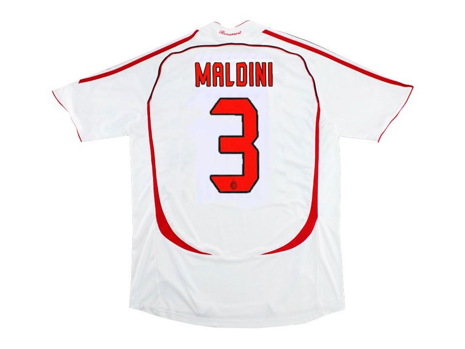 Ac Milan 2006 2007 Maldini 3 Final Away Football Shirt Soccer Jersey