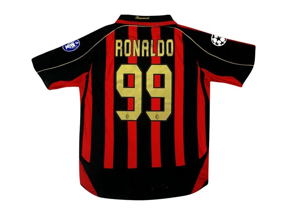Ac Milan 2006 2007 Ronaldo 99 Ucl Home Football Shirt Soccer Jersey