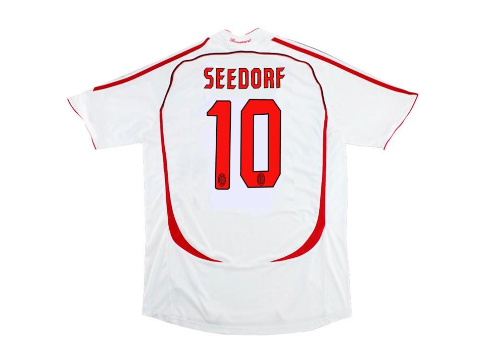 Ac Milan 2006 2007 Seedorf 10 Final Away Football Shirt Soccer Jersey