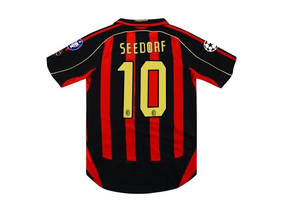 Ac Milan 2006 2007 Seedorf 10 Home Football Shirt Soccer Jersey