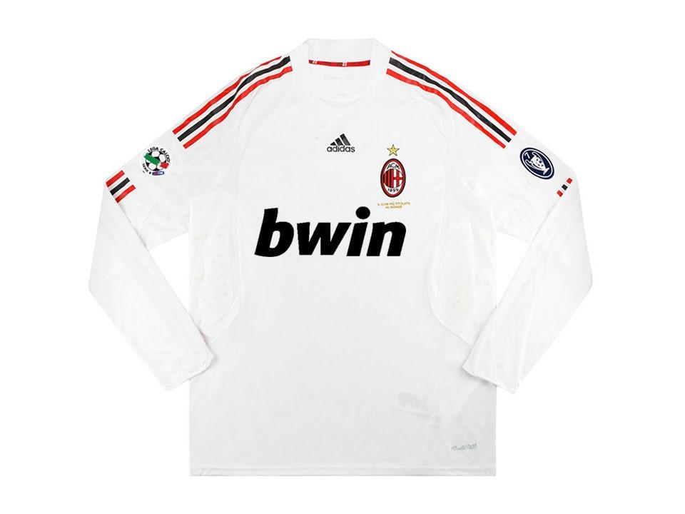Ac Milan 2008 2009 Long Sleeve Away Football Shirt Soccer Jersey