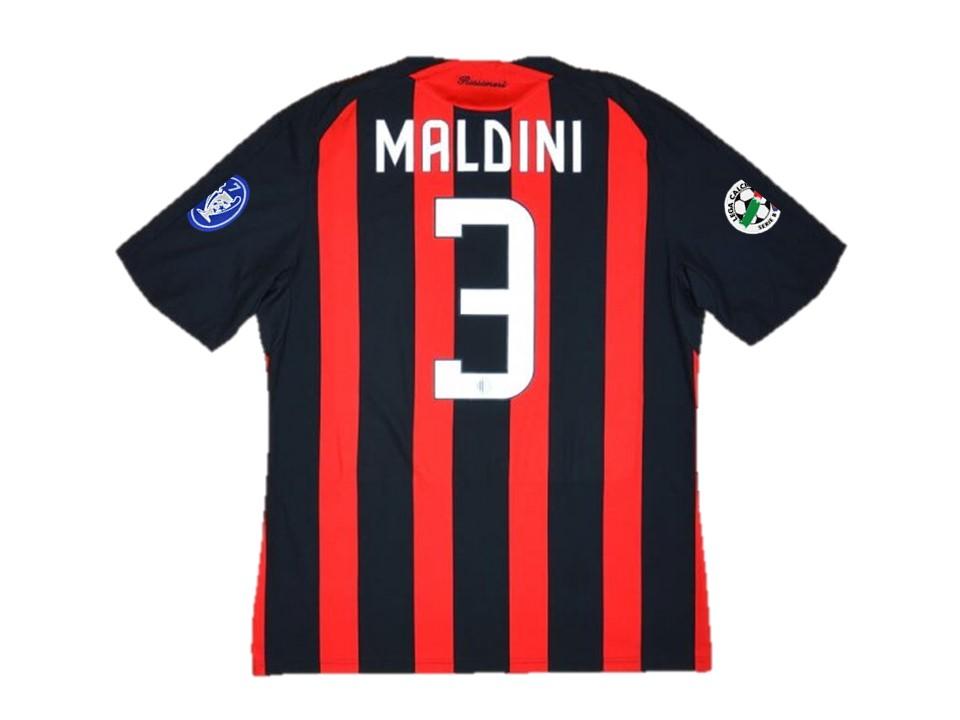 Ac Milan 2008 2009 Maldini 3 Home Football Shirt Soccer Jersey