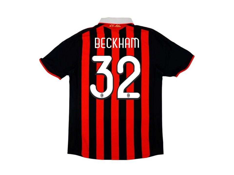 Ac Milan 2009 2010 Beckham 32 Jersey Home Football Shirt Soccer Jersey